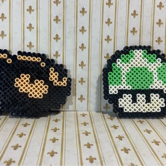 🍀 3/$15 Mario Nintendo Perler Beads - Large Mushroom and Bullet Bill - Picture 2 of 2